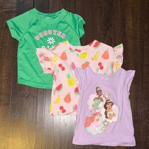 Okie Dokie Kids Short Sleeve Tees - Green, Pink, and Purple